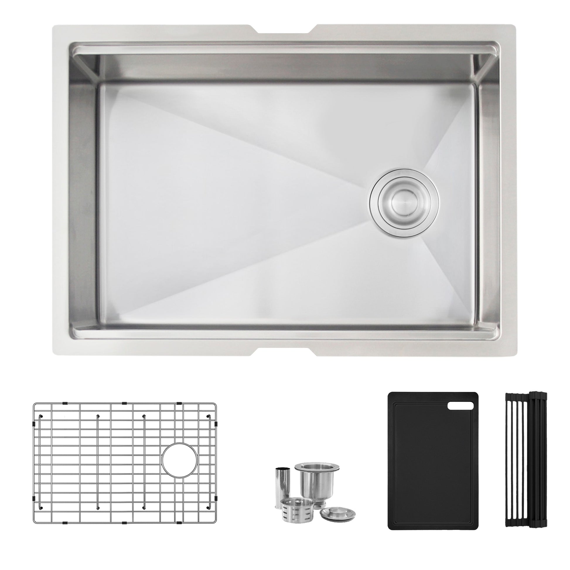 Stylish Versa Undermount 27-in x 19-in Stainless steel Single bowl 16 -Gauge Workstation Kitchen Sink