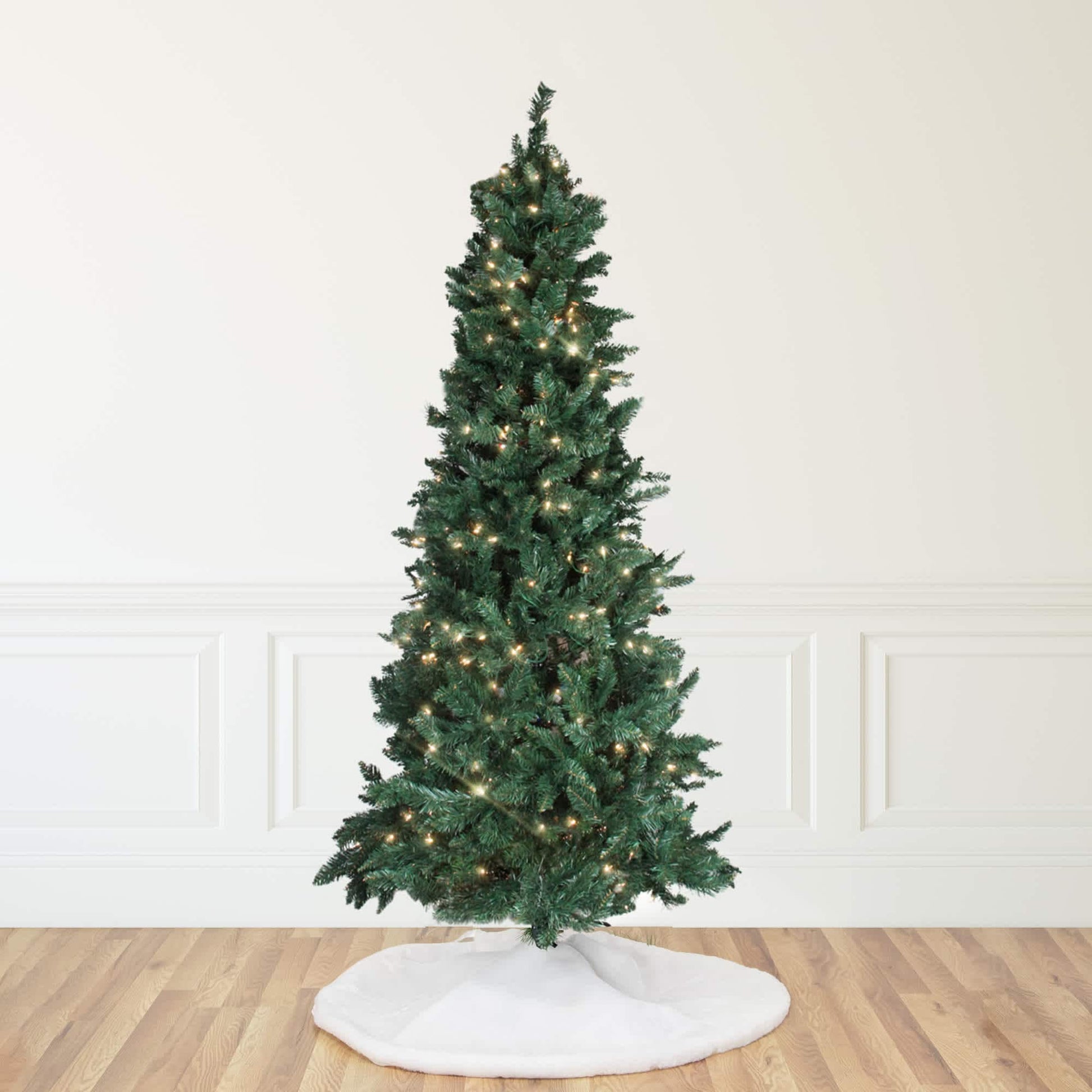 Northlight 9 feet Pre-lit Slim Pine Artificial Christmas Tree Clear Lights