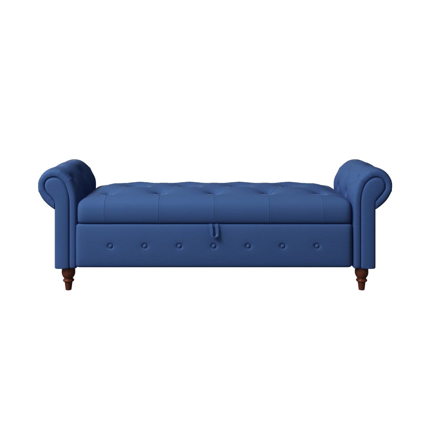Lycvki Casual Navy Blue Accent Bench with Storage 63-in x 22-in x 24-in