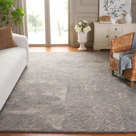 Safavieh  Abstract 876 Beige/Gray Traditional 8ft x 10ft Large Rectangle Rug