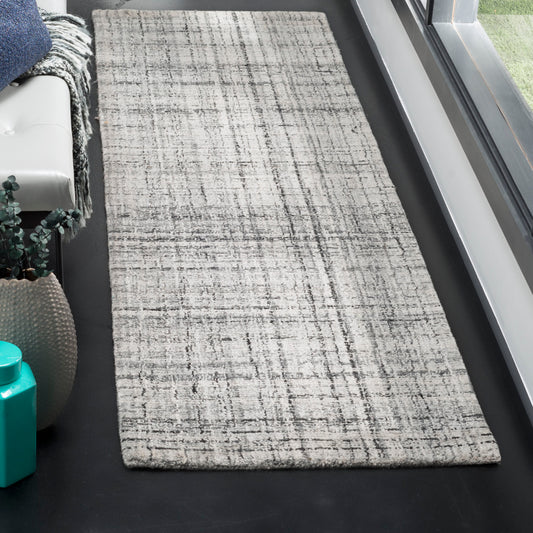 Safavieh  Abstract 141 Gray/Black Contemporary 2ft-3in x 22ft Runner Rug