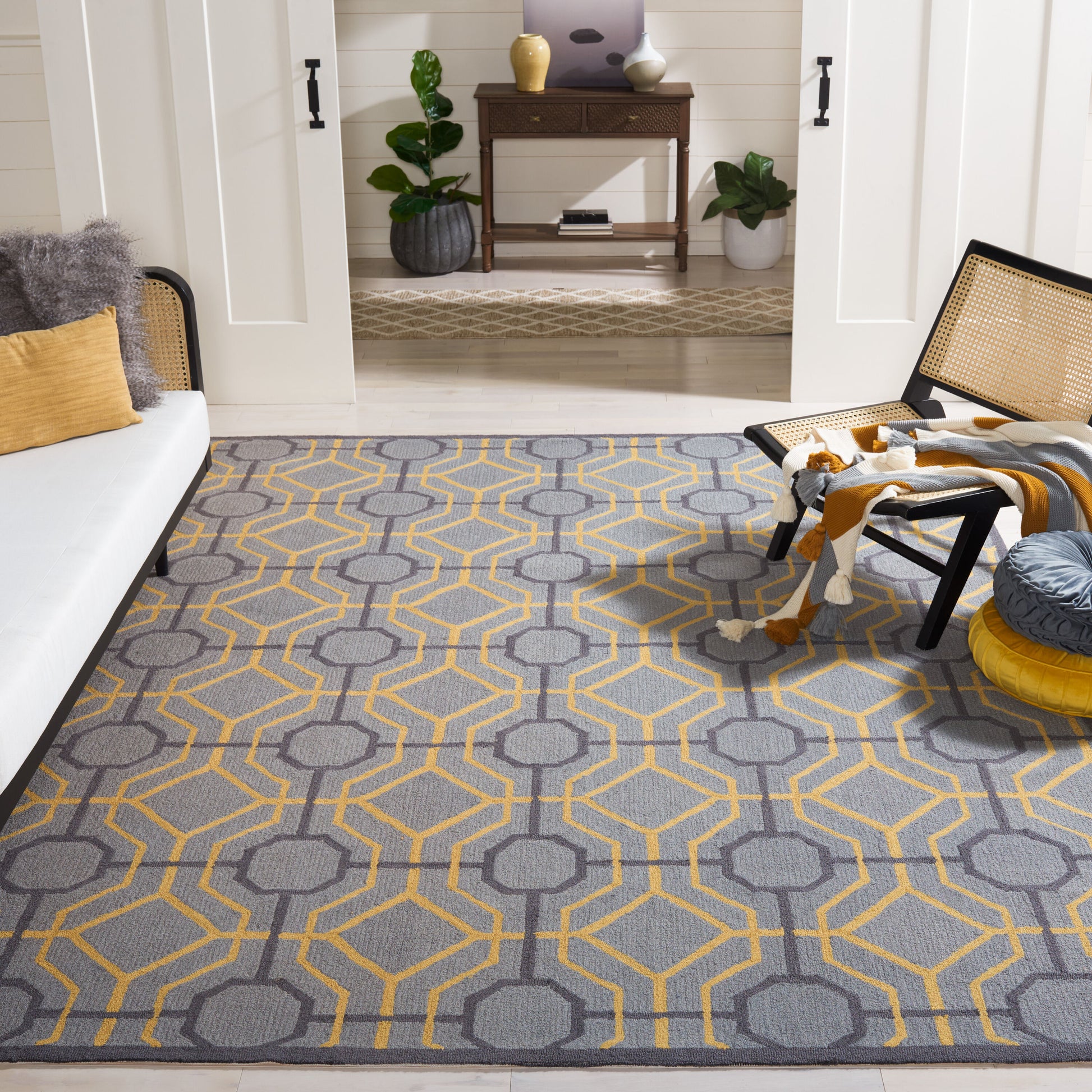 Safavieh Four Seasons 244F Grey Gold 8ft x 10ft Contemporary Rug