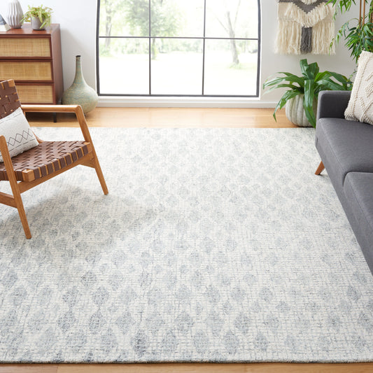 Safavieh  Abstract 206 Gray/Ivory Contemporary 6ft x 9ft Medium Rectangle Rug