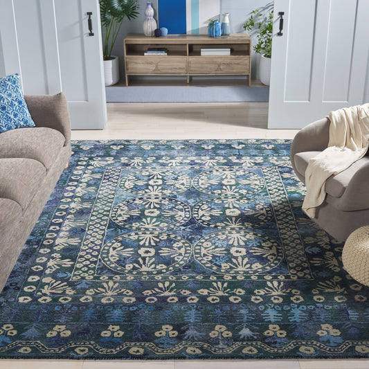 Safavieh  Anatolia 410 Navy/Beige Traditional 8ft x 10ft Large Rectangle Rug