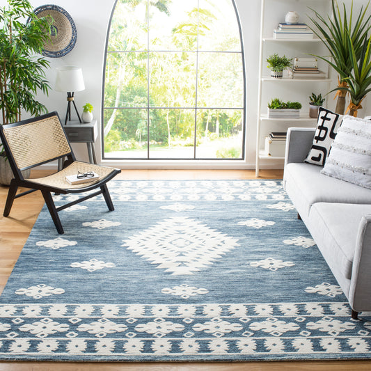 Safavieh  Aspen 550 Navy/Ivory Bohemian 8ft x 10ft Large Rectangle Rug