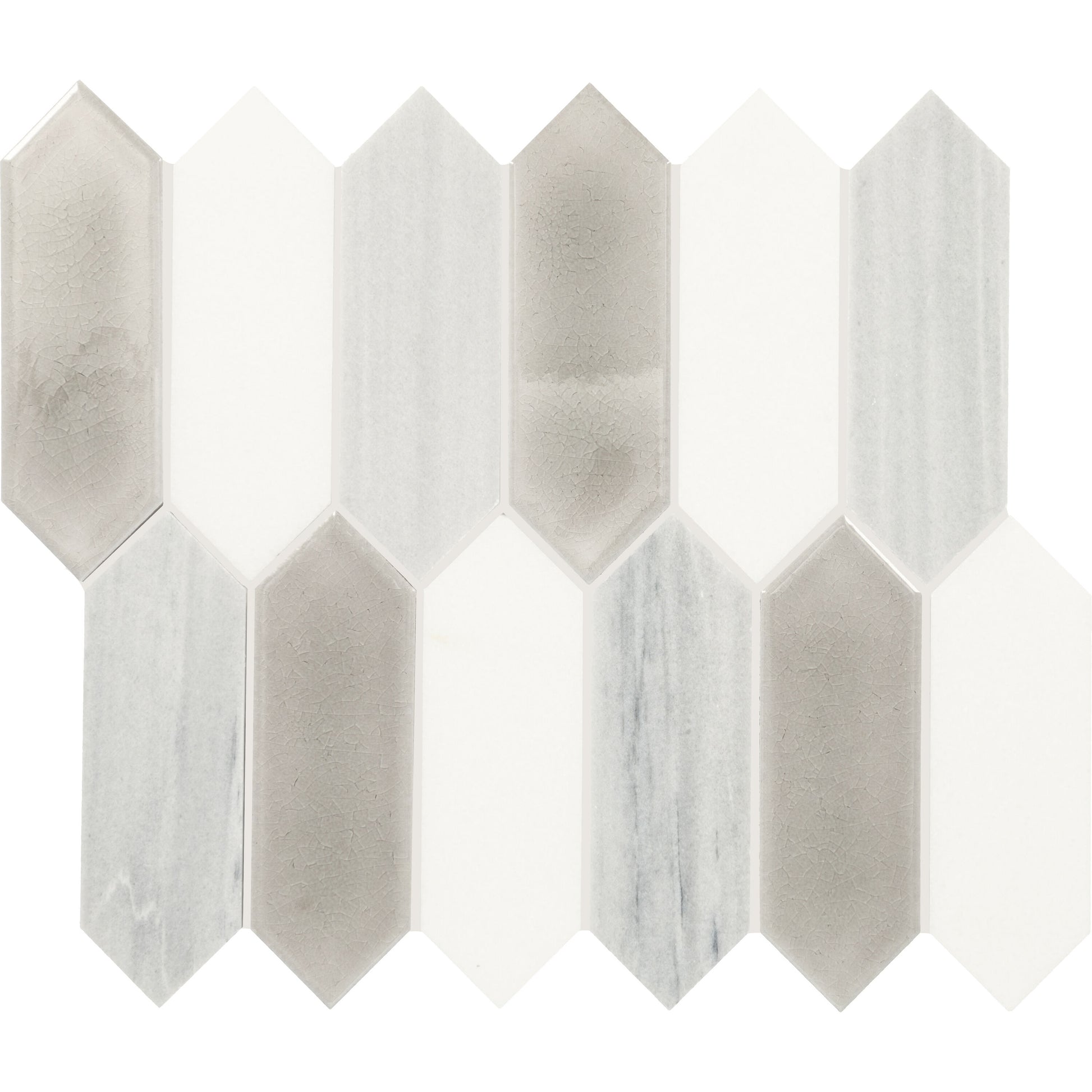 Daltile Fonte Nautical Grey Blend 10-in x 12-in Honed Natural Marble/limestone Hexagon Mosaic Floor and Wall Tile ( 8.02-sq ft Carton )