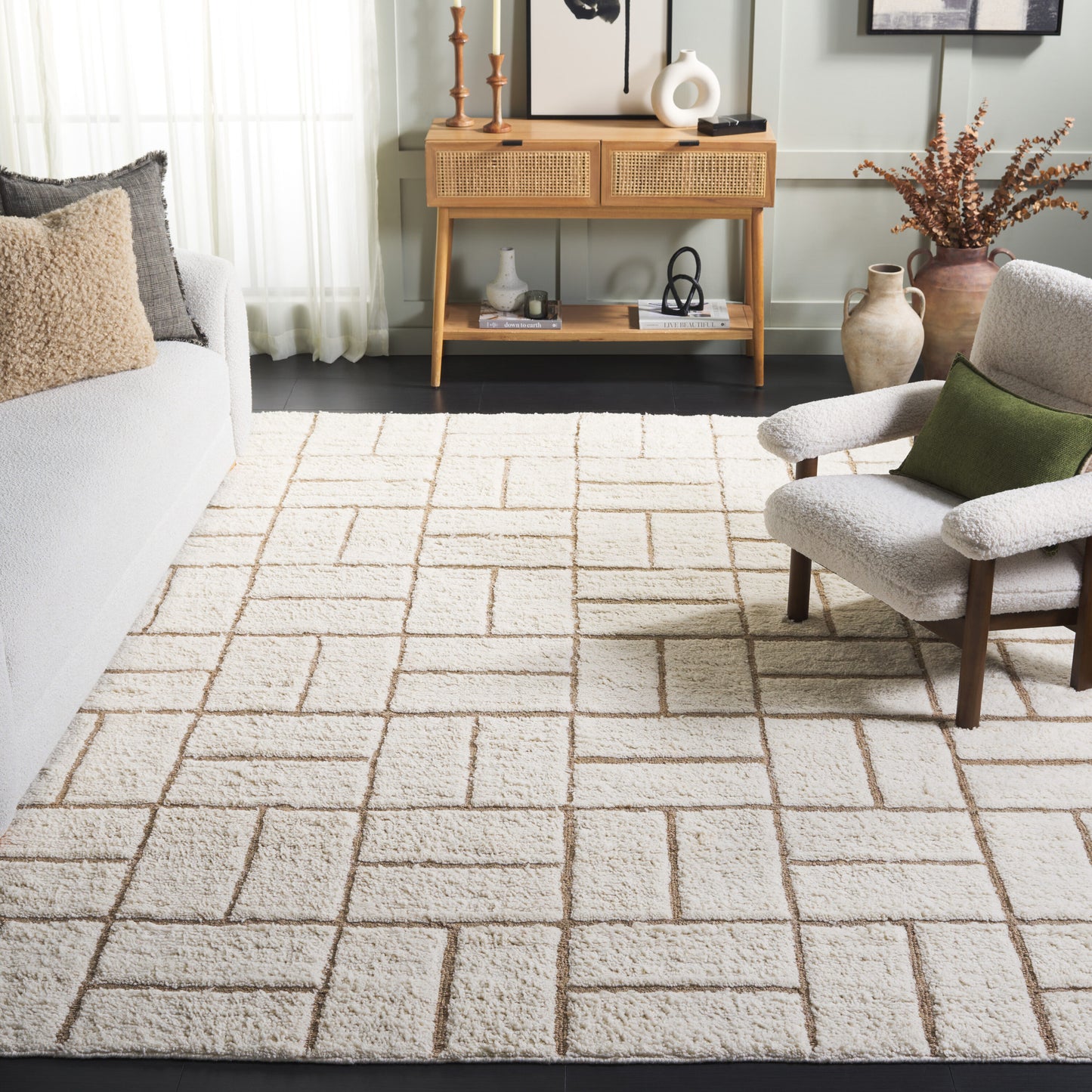 Safavieh  Casablanca 795 Natural/Ivory Contemporary 8ft x 10ft Large Rectangle Rug