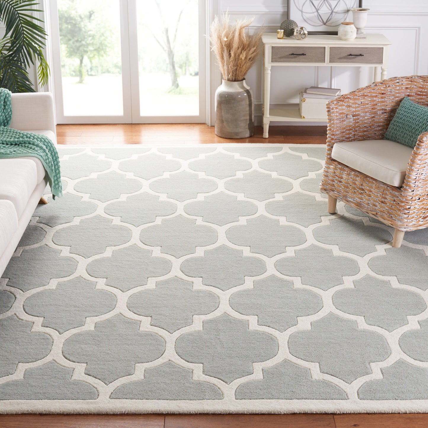 Safavieh  Chatham 733 Gray/Ivory Contemporary 8ft x 10ft Large Rectangle Rug