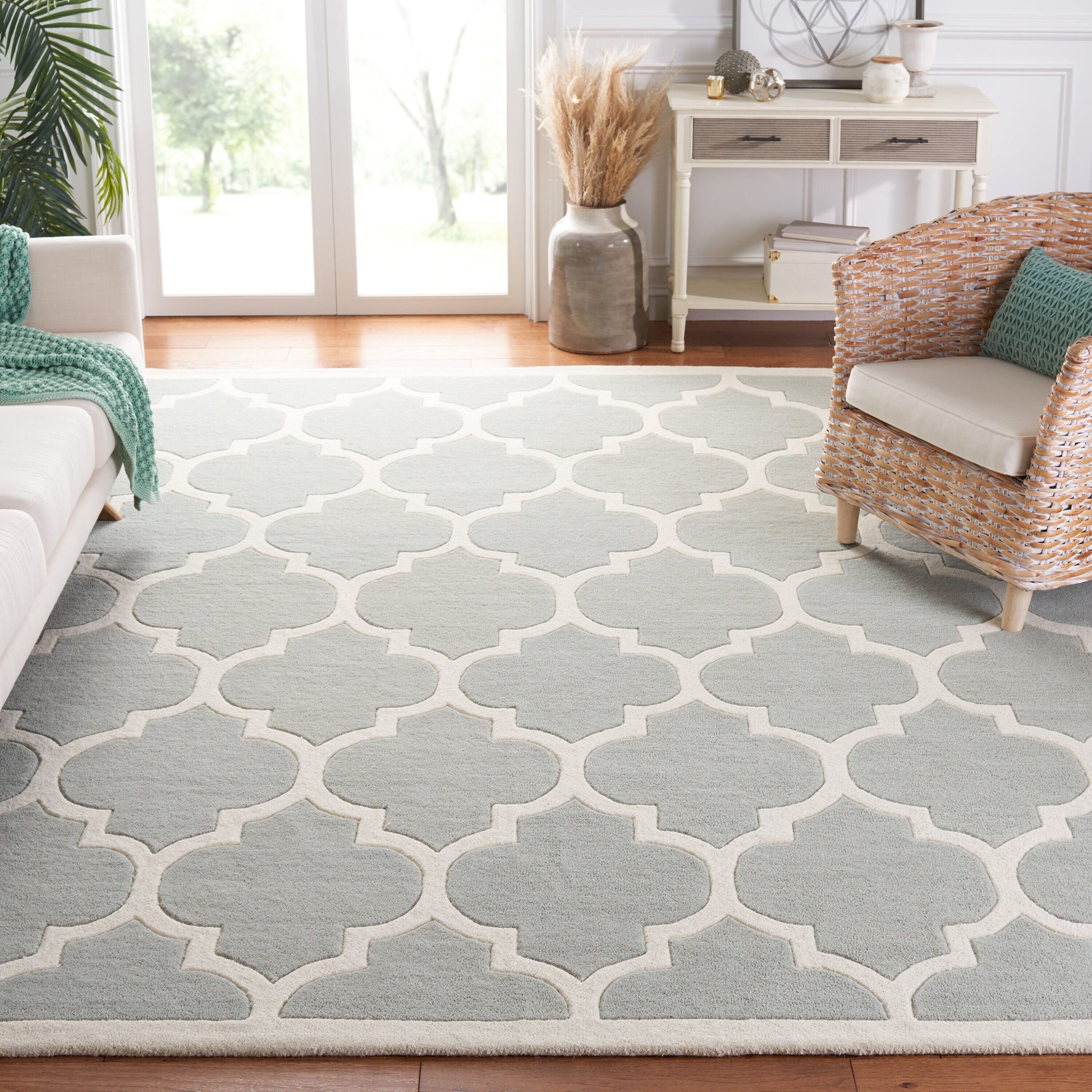 Safavieh  Chatham 733 Gray/Ivory Contemporary 8ft x 10ft Large Rectangle Rug
