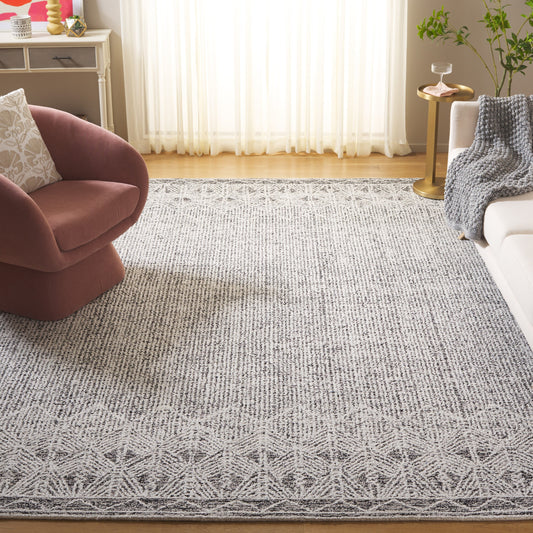 Safavieh  Ebony 210 Ivory/Black Contemporary 8ft x 10ft Large Rectangle Rug