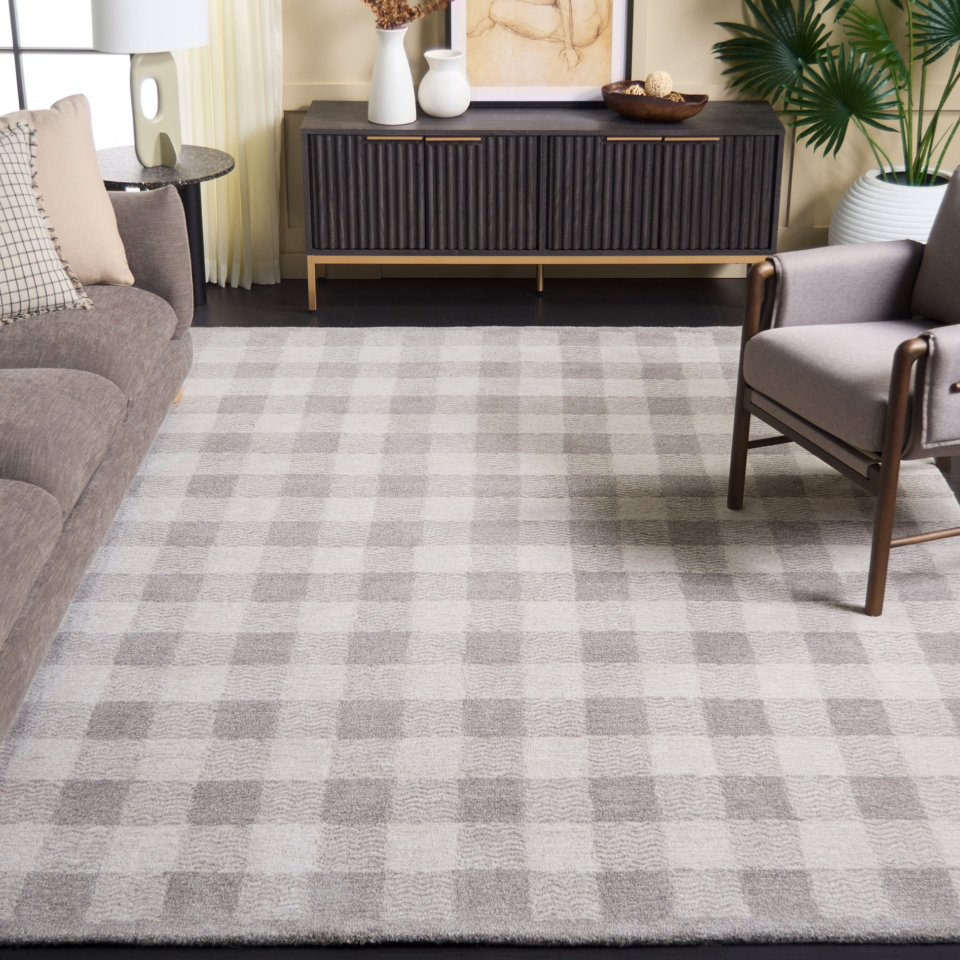 Safavieh  Genre 801 Gray/Ivory Country Floral 6ft x 9ft Medium Rectangle Rug