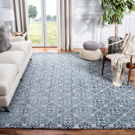 Safavieh  Dip Dye 101 Gray/Charcoal Traditional 8ft x 10ft Large Rectangle Rug