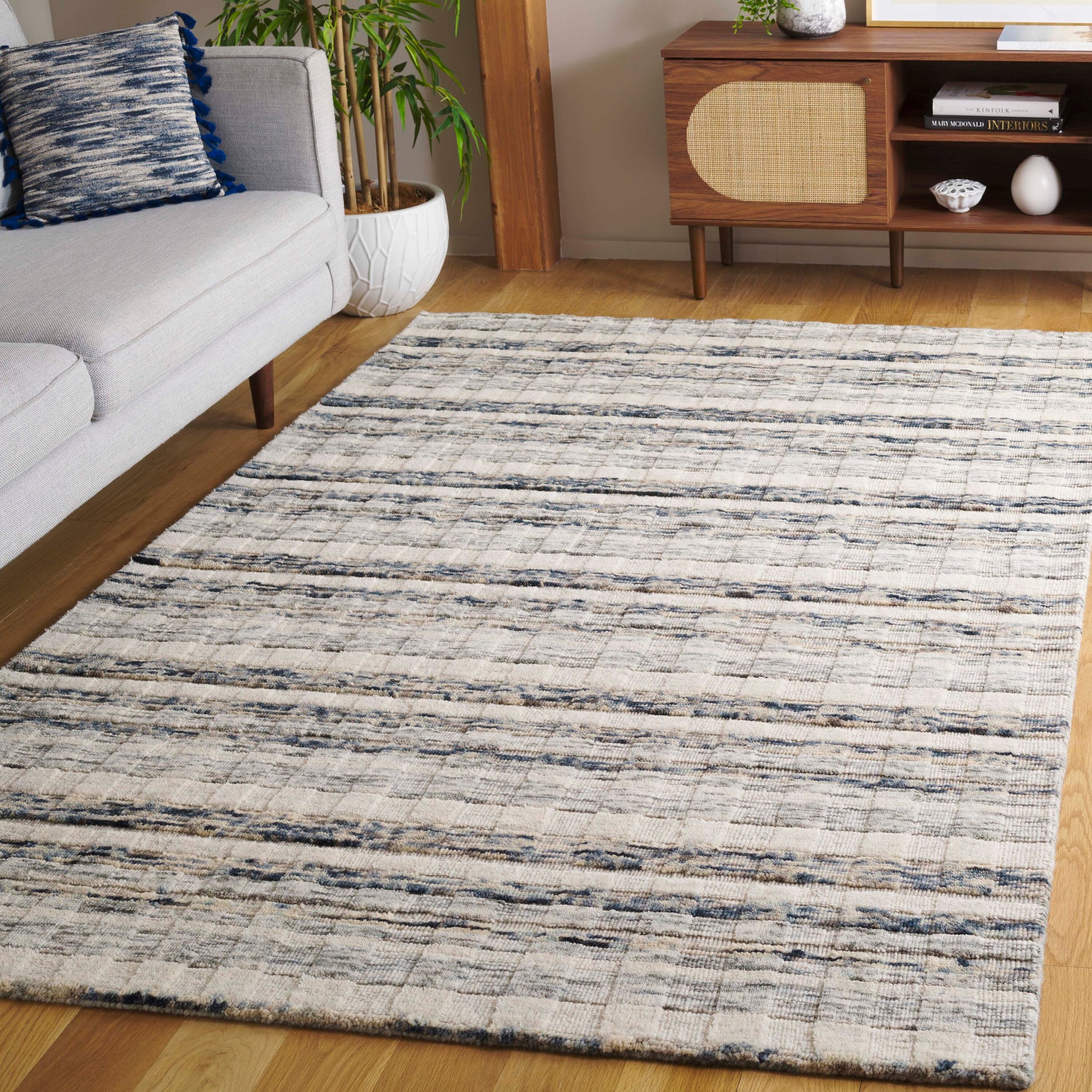 Safavieh  Element 501 Navy/Ivory Contemporary 5ft x 8ft Medium Rectangle Rug