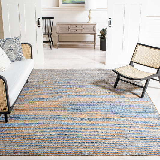 Safavieh  Cape Cod 250 Natural/Blue Bohemian 10ft x 14ft Large Rectangle Rug