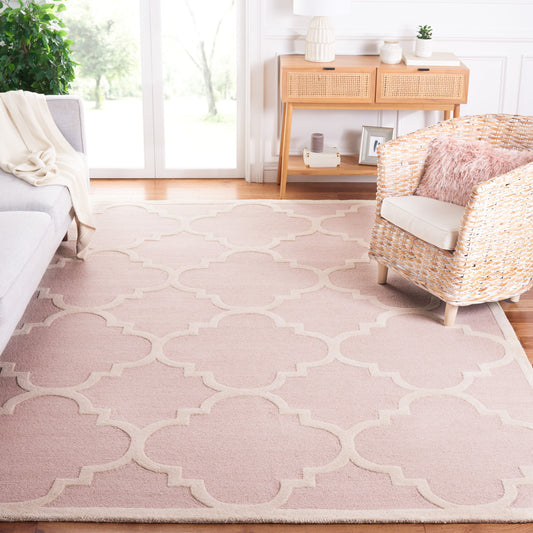 Safavieh  Cambridge 140 Light Pink/Ivory Contemporary 9ft x 12ft Large Rectangle Rug