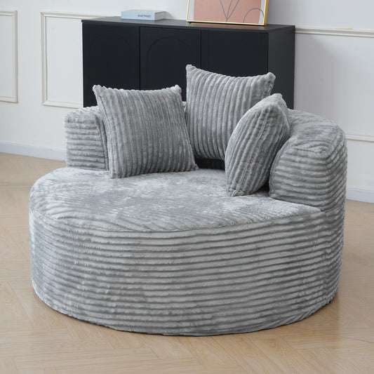 BuotiqHom 50-in W Modern Gray Velvet 1-seater Sofa
