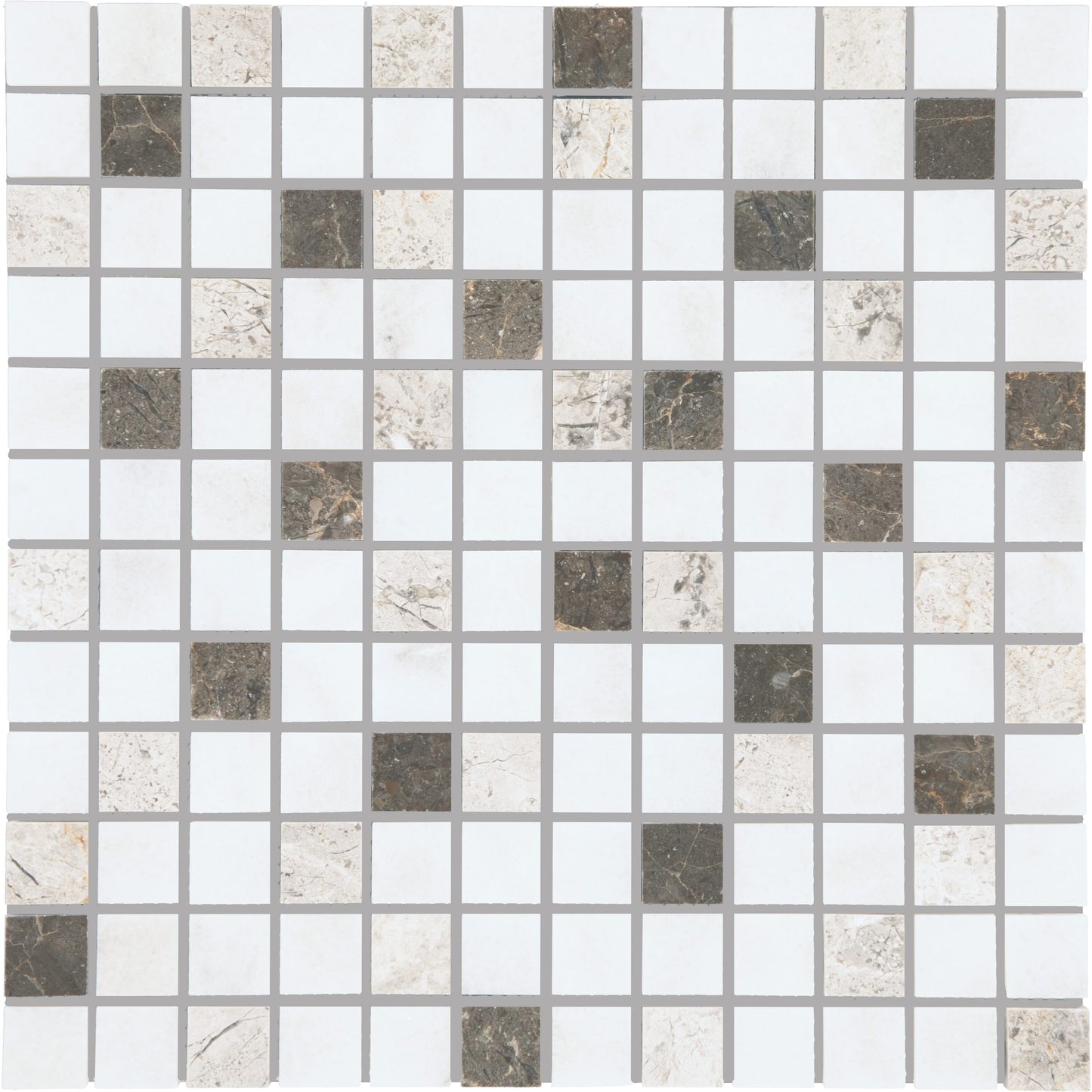Daltile Decorative Accents Tirso Blend 12-in x 12-in Honed Natural Marble/limestone Mosaic Floor and Wall Tile ( 6-sq ft Carton )