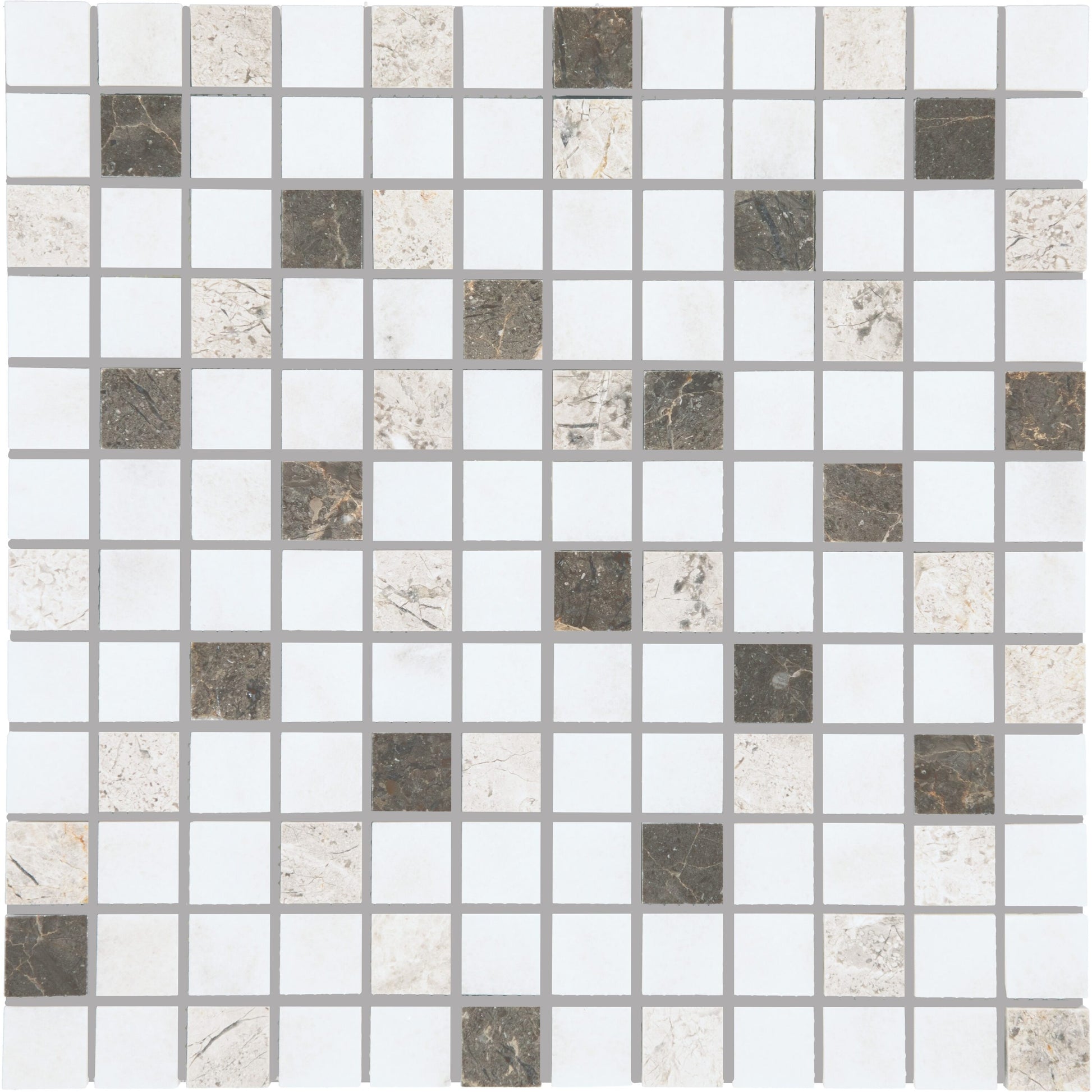 Daltile Decorative Accents Tirso Blend 12-in x 12-in Honed Natural Marble/limestone Mosaic Floor and Wall Tile ( 6-sq ft Carton )