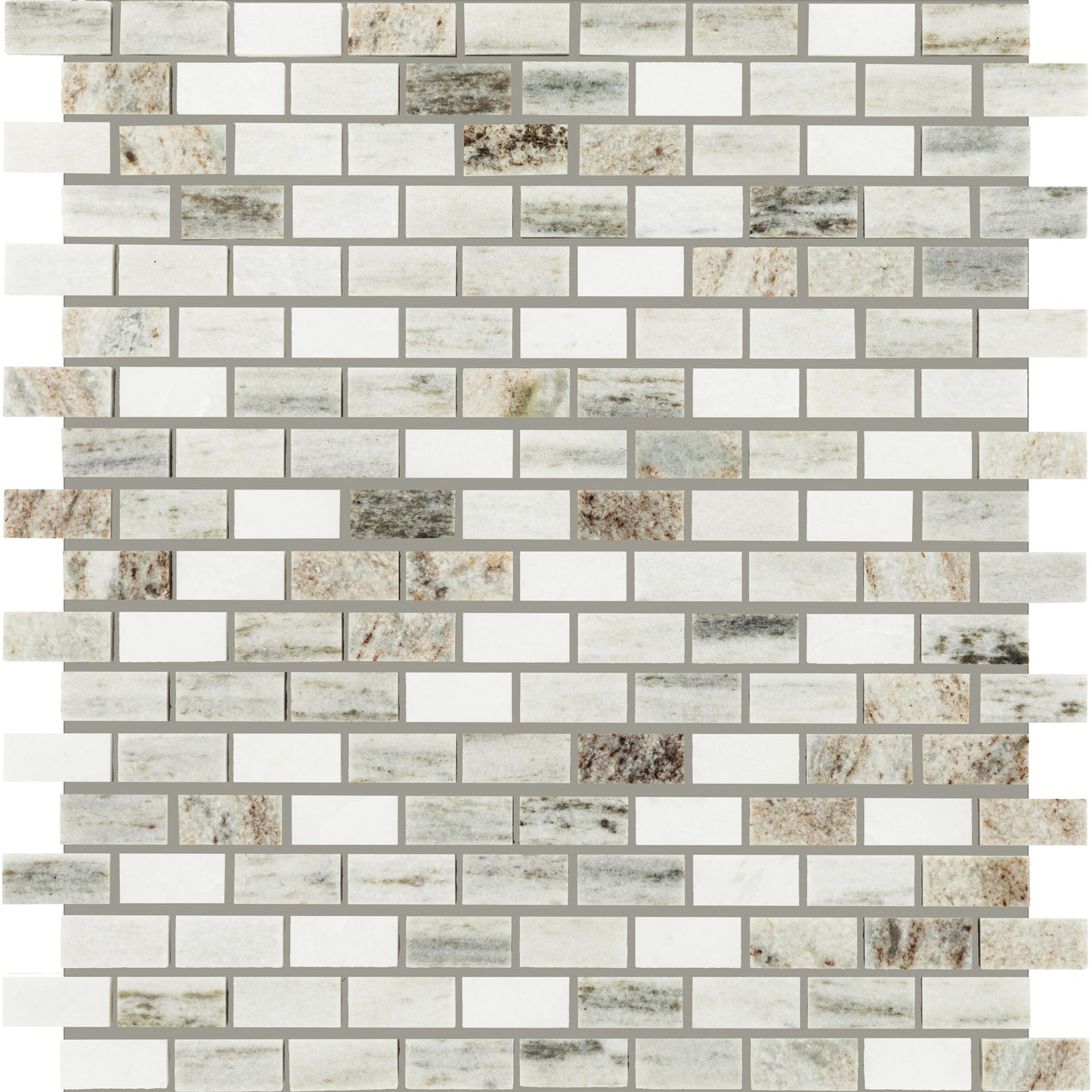Daltile Decorative Accents Panaro Blend 12-in x 12-in Polished Natural Marble/limestone Mosaic Floor and Wall Tile ( 6-sq ft Carton )