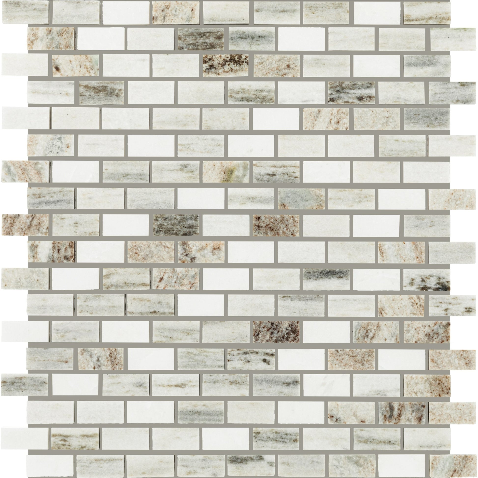 Daltile Decorative Accents Panaro Blend 12-in x 12-in Polished Natural Marble/limestone Mosaic Floor and Wall Tile ( 6-sq ft Carton )