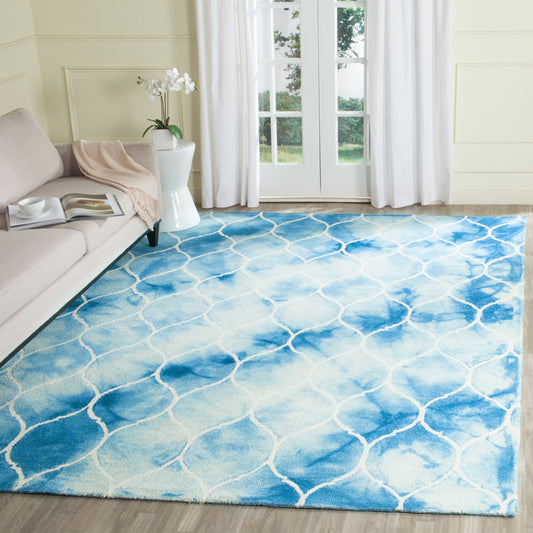 Safavieh  Dip Dye 685 Blue/Ivory Contemporary 8ft x 10ft Large Rectangle Rug