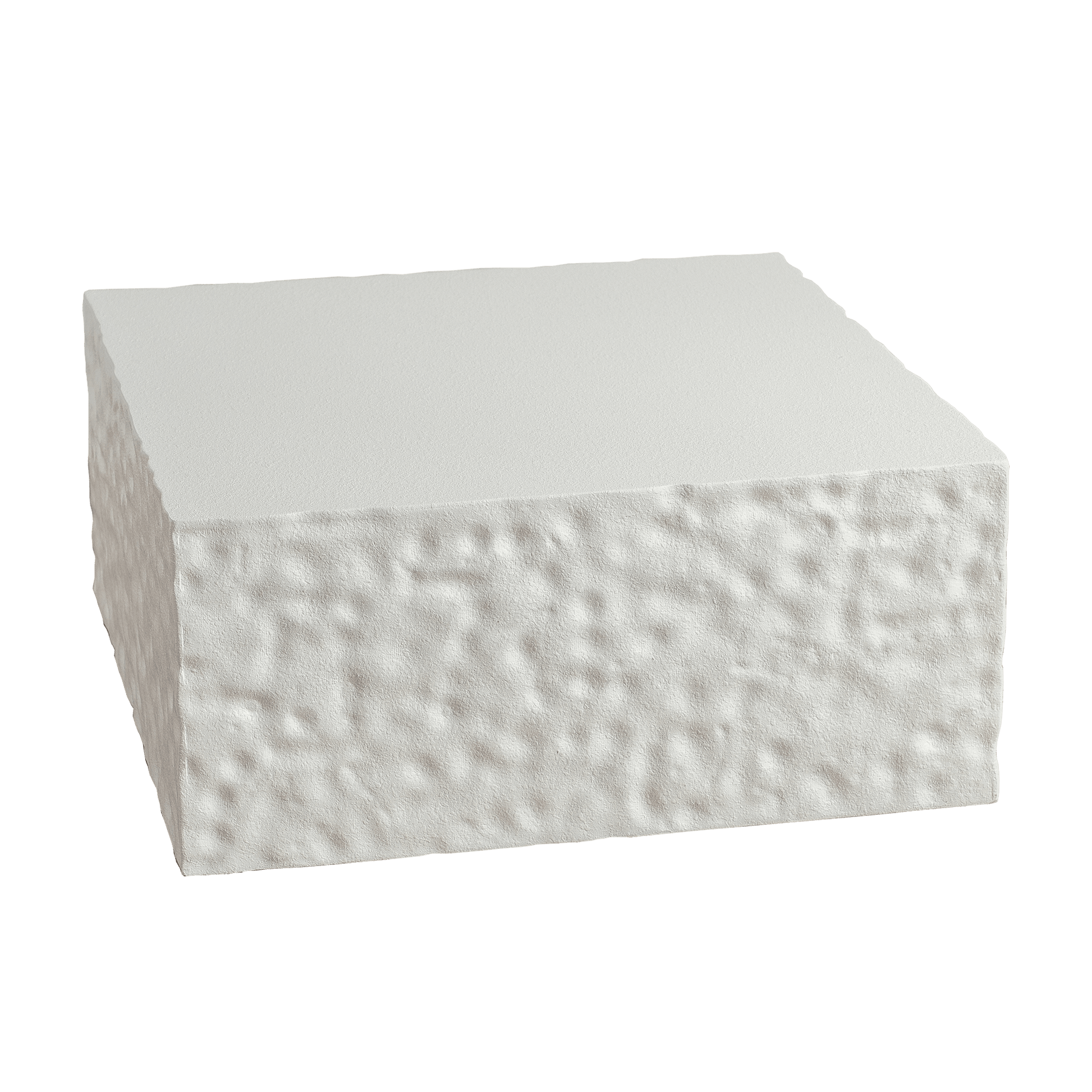 Vynxaria  Square Coffee Table Irregular Cloud Shape White High Temperature Baking Varnish No Assembly Modern for Living Room Office Guest Room