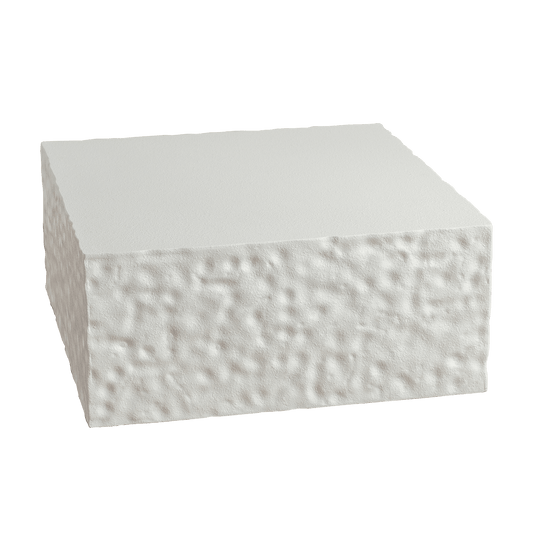 Vynxaria  Square Coffee Table Irregular Cloud Shape White High Temperature Baking Varnish No Assembly Modern for Living Room Office Guest Room