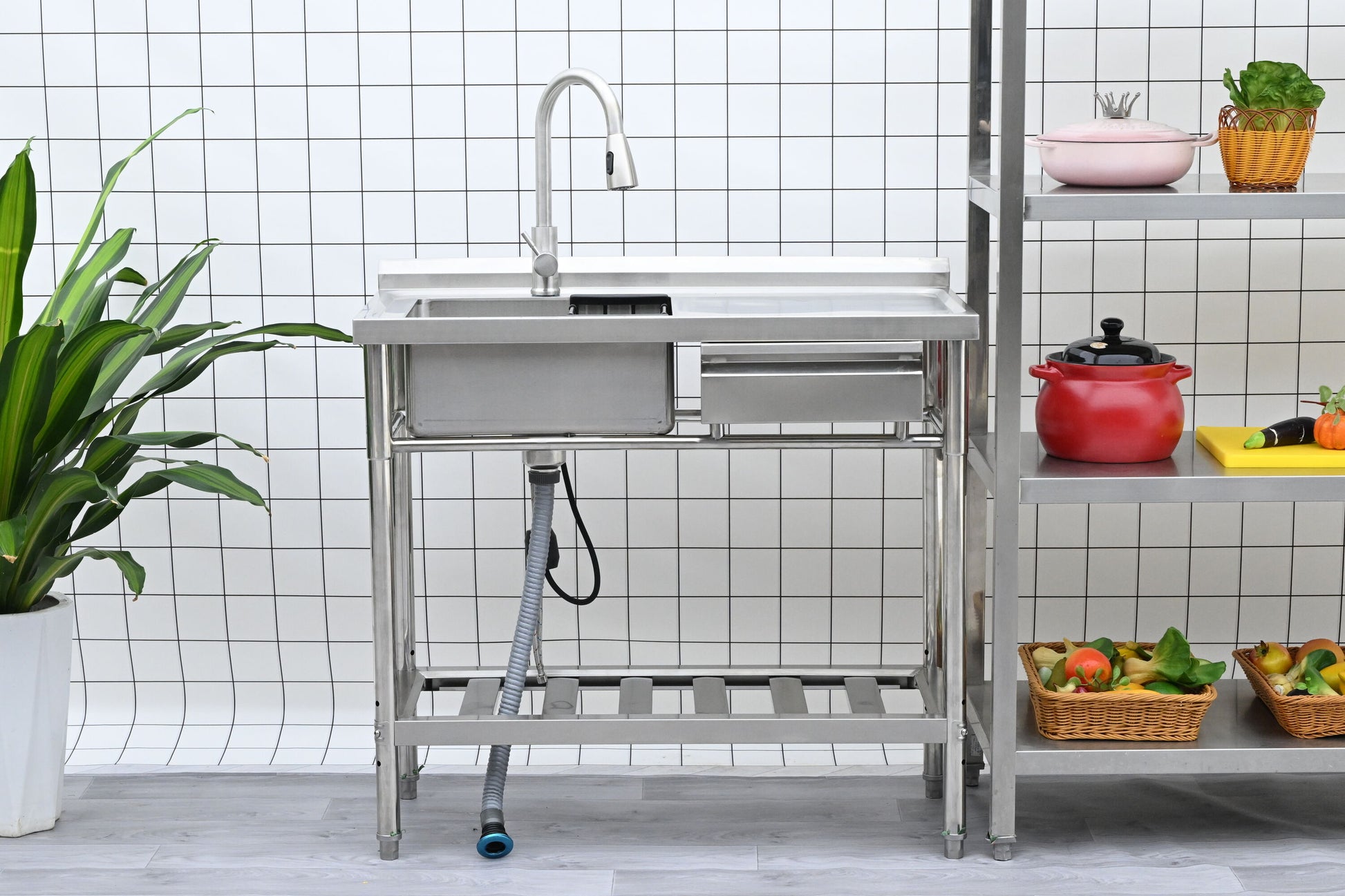 Tatayosi Stainless Steel Utility Sink Freestanding Sink 3