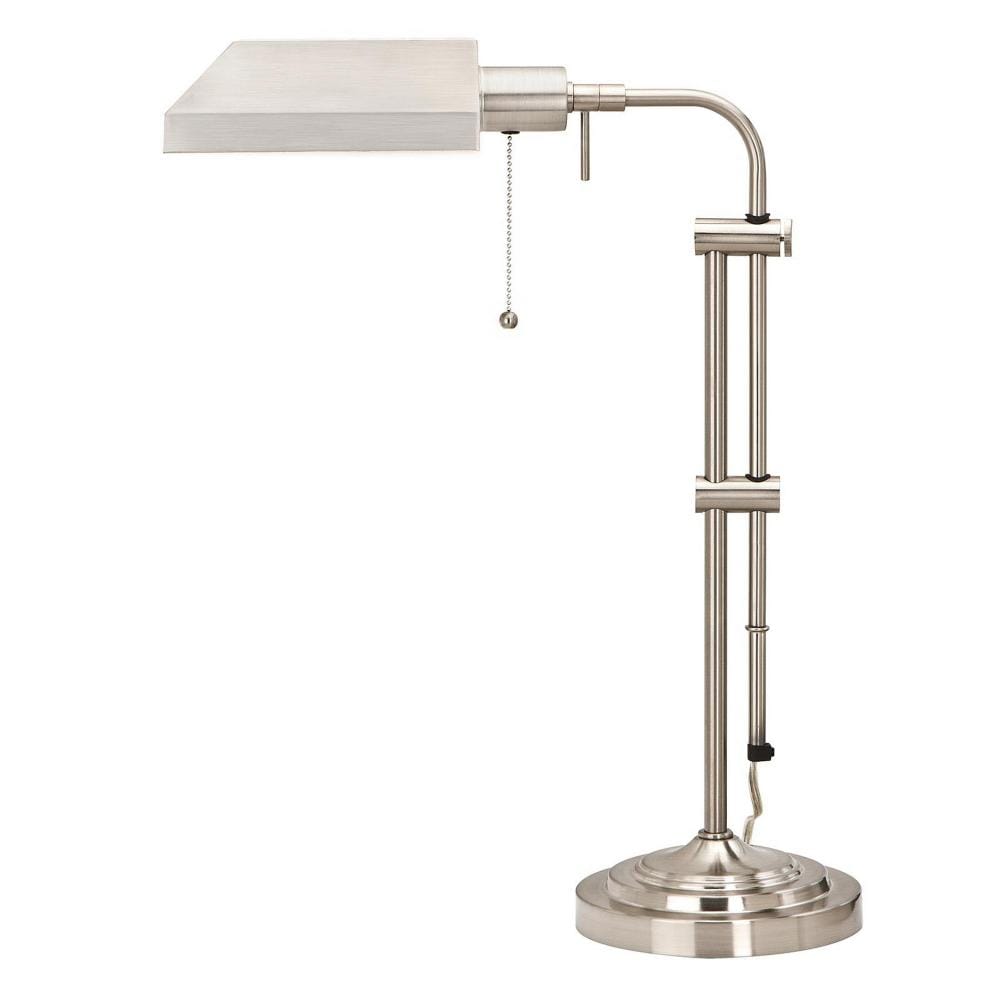 Benzara Desk Lamps 22-in Silver Standard Desk Lamp with Metal Shade