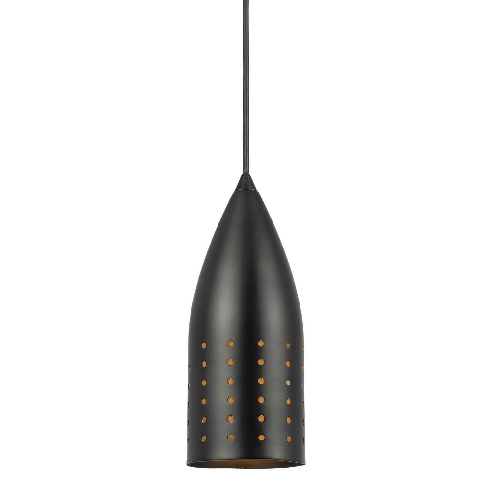 Benzara Pendants 1 -Light Black, Bronze Modern/contemporary Clear glass Fabric Teardrop Medium Indoor Hanging Pendant Light