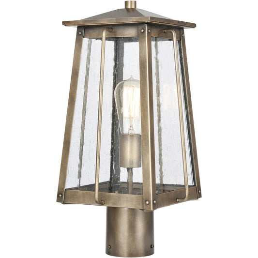 Atlas Lighting and Home  OL11396-BS Kirkdale 2 Light 17 inch Vintage Brass Outdoor Post Light