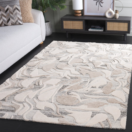 Safavieh  Jardin 740 Gray/Ivory Contemporary 5Ft x 8Ft Medium Rectangle Rug