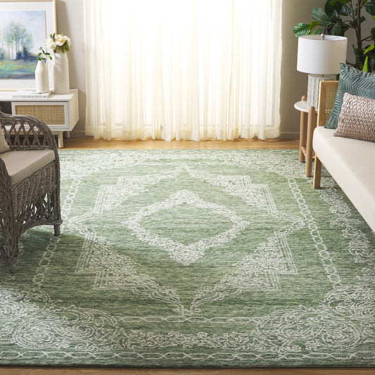 Safavieh  Metro 575 Green/Ivory Traditional 6Ft x 9Ft Medium Rectangle Rug