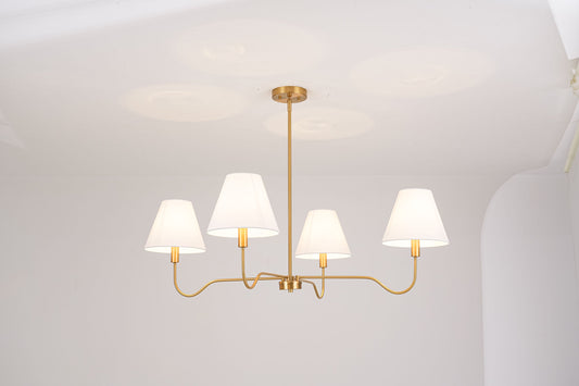 Y'INSP Genlut 4 -Light Brass Indoor Metal Chandelier