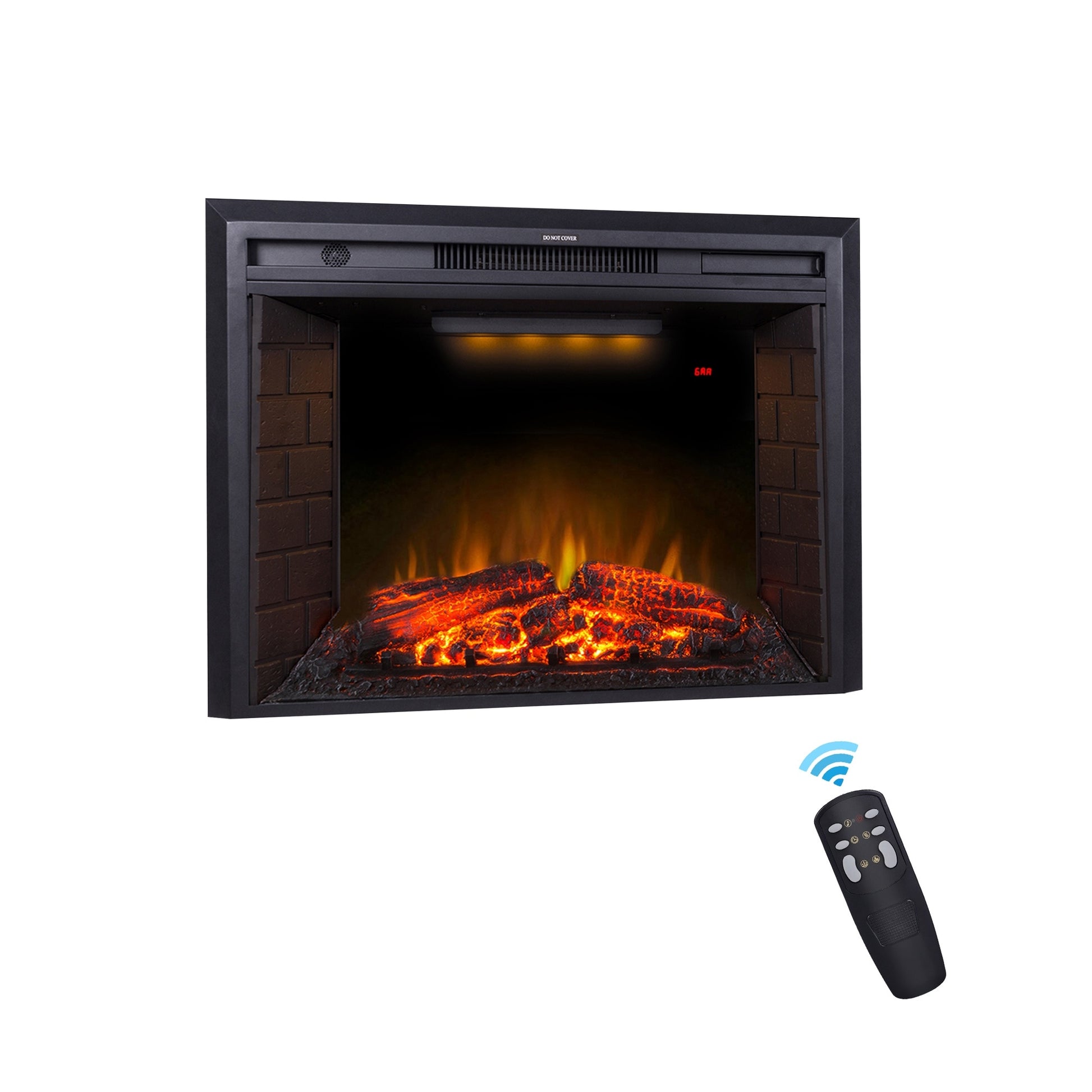 EdenDirect 28.7-in W Black TV Stand with LED Corner or flat wall with Remote Control Included