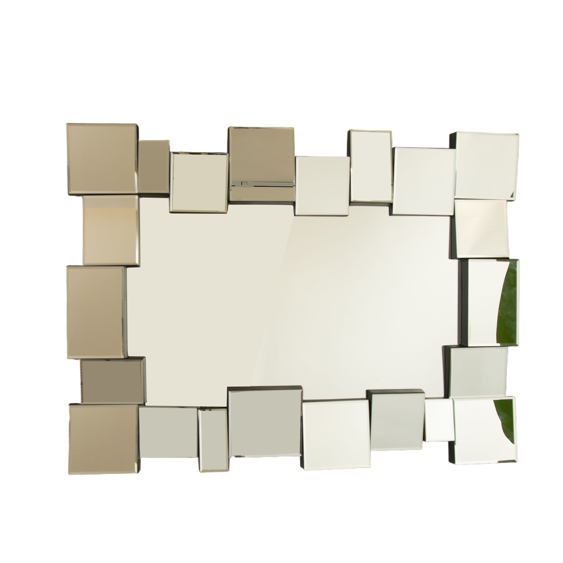 REIBII Modern Decorative PU Mirror Waterproof Bathroom and Wall Mirror Vanity Mirror