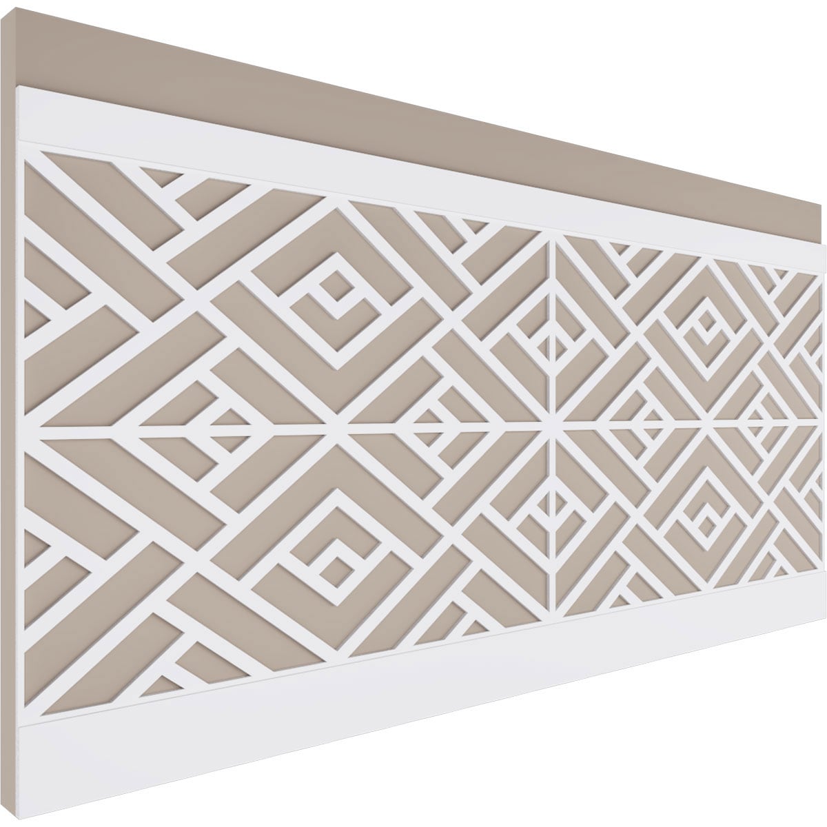 Ekena Millwork 44-in x 94-1/2-in Smooth White PVC Wainscoting