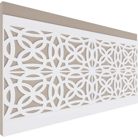 Ekena Millwork 44-in x 94-1/2-in Smooth White PVC Wainscoting Geometric