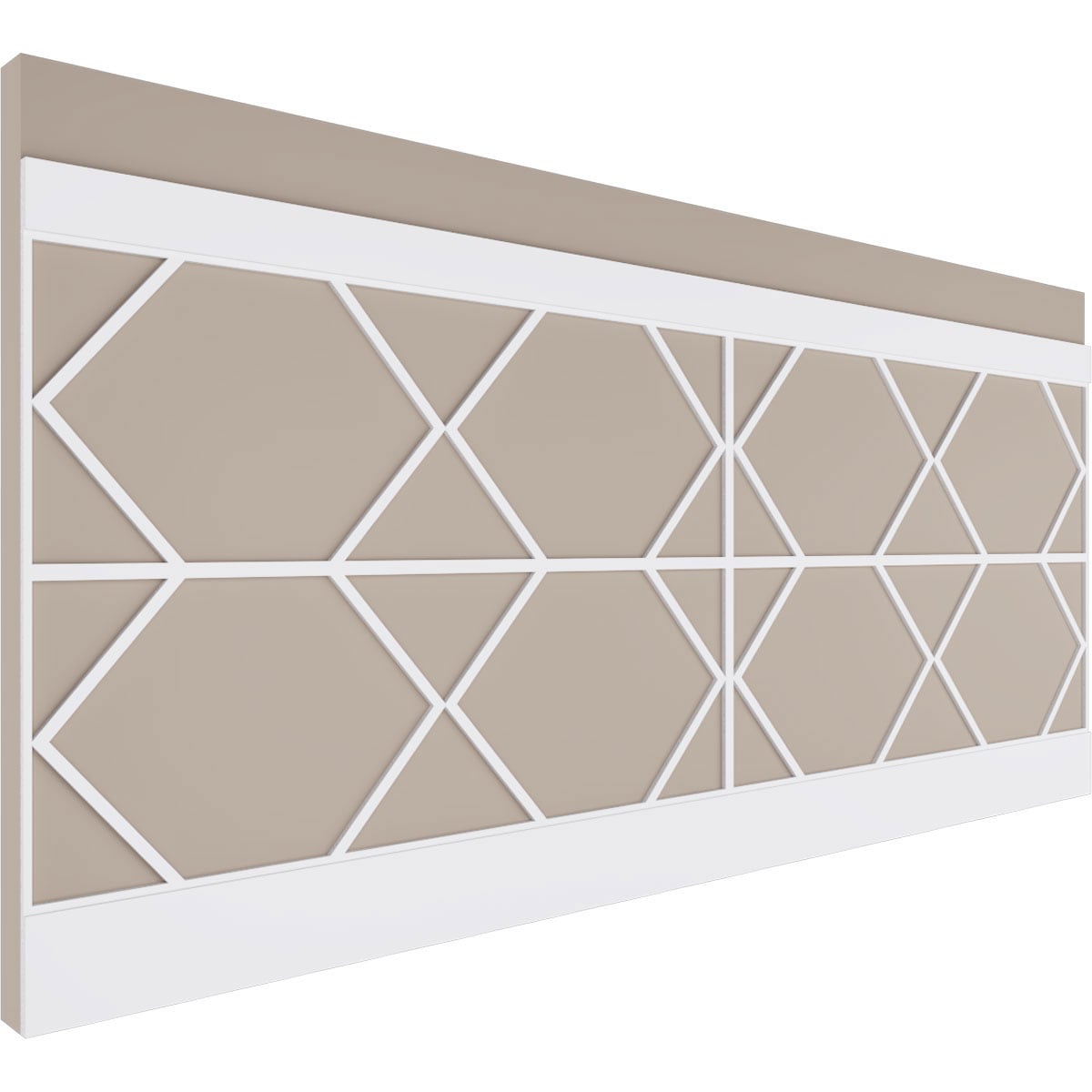 Ekena Millwork 40-in x 94-1/2-in Smooth White PVC Wainscoting Diamond