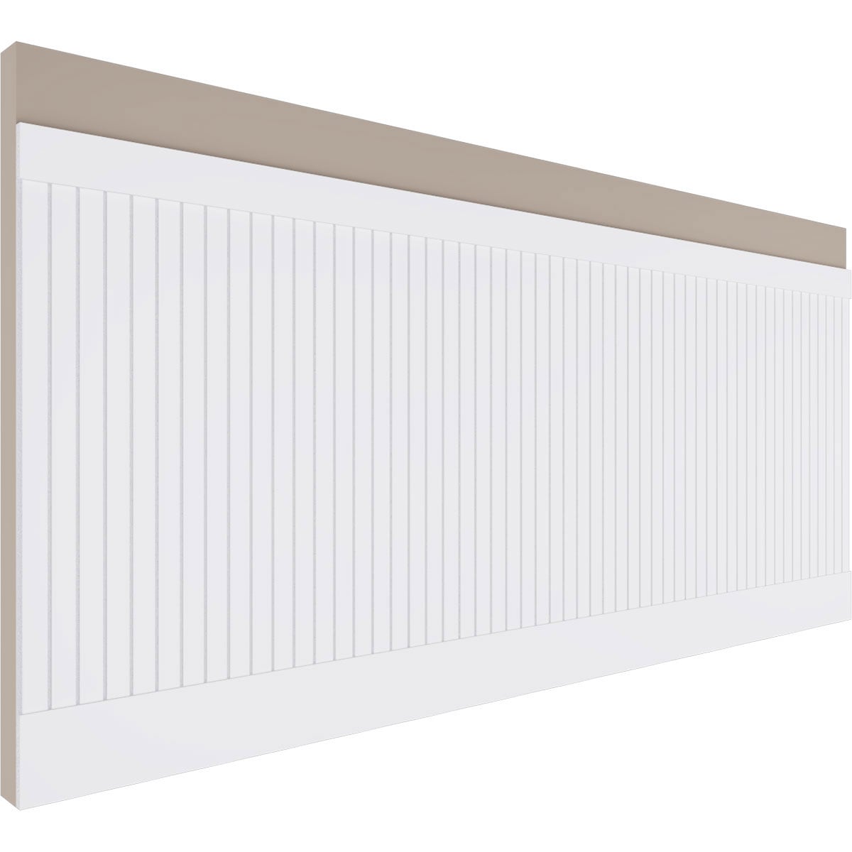 Ekena Millwork 40-in x 94-1/2-in Smooth White PVC Wainscoting Slat Wall Panel