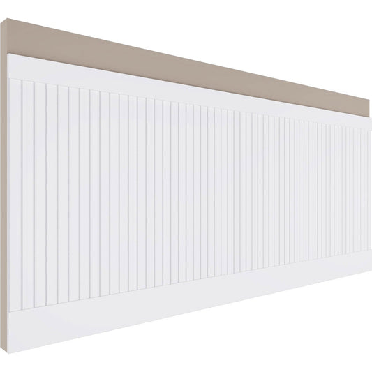 Ekena Millwork 40-in x 94-1/2-in Smooth White PVC Wainscoting Slat Wall Panel
