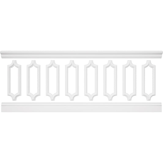 Ekena Millwork Smooth Off-white Polyurethane Wainscoting 10 -Pack