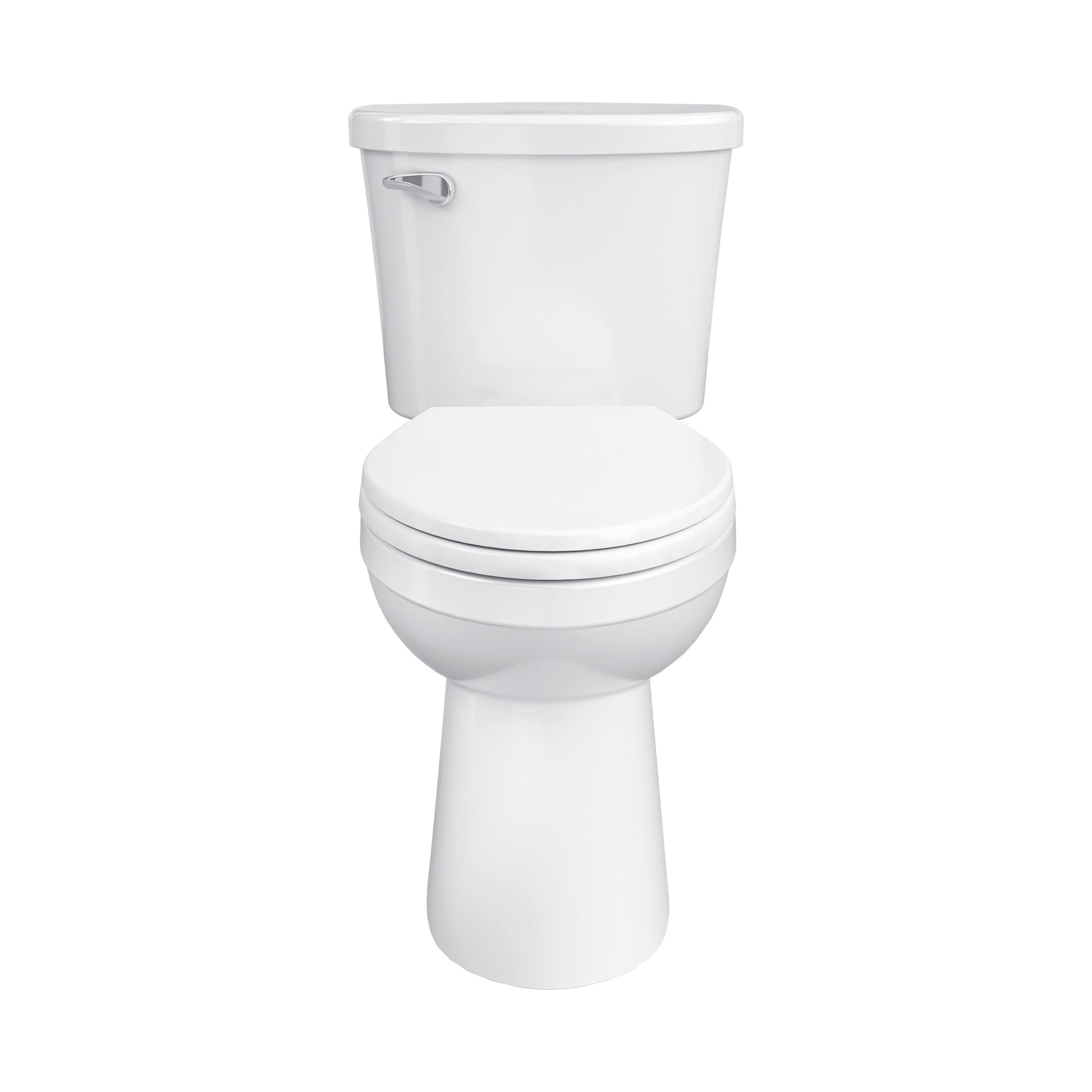 Gerber Maxwell Crest White Elongated Chair height 12-in Rough-In WaterSense 1.28 GPF Soft Close 2-piece Toilet