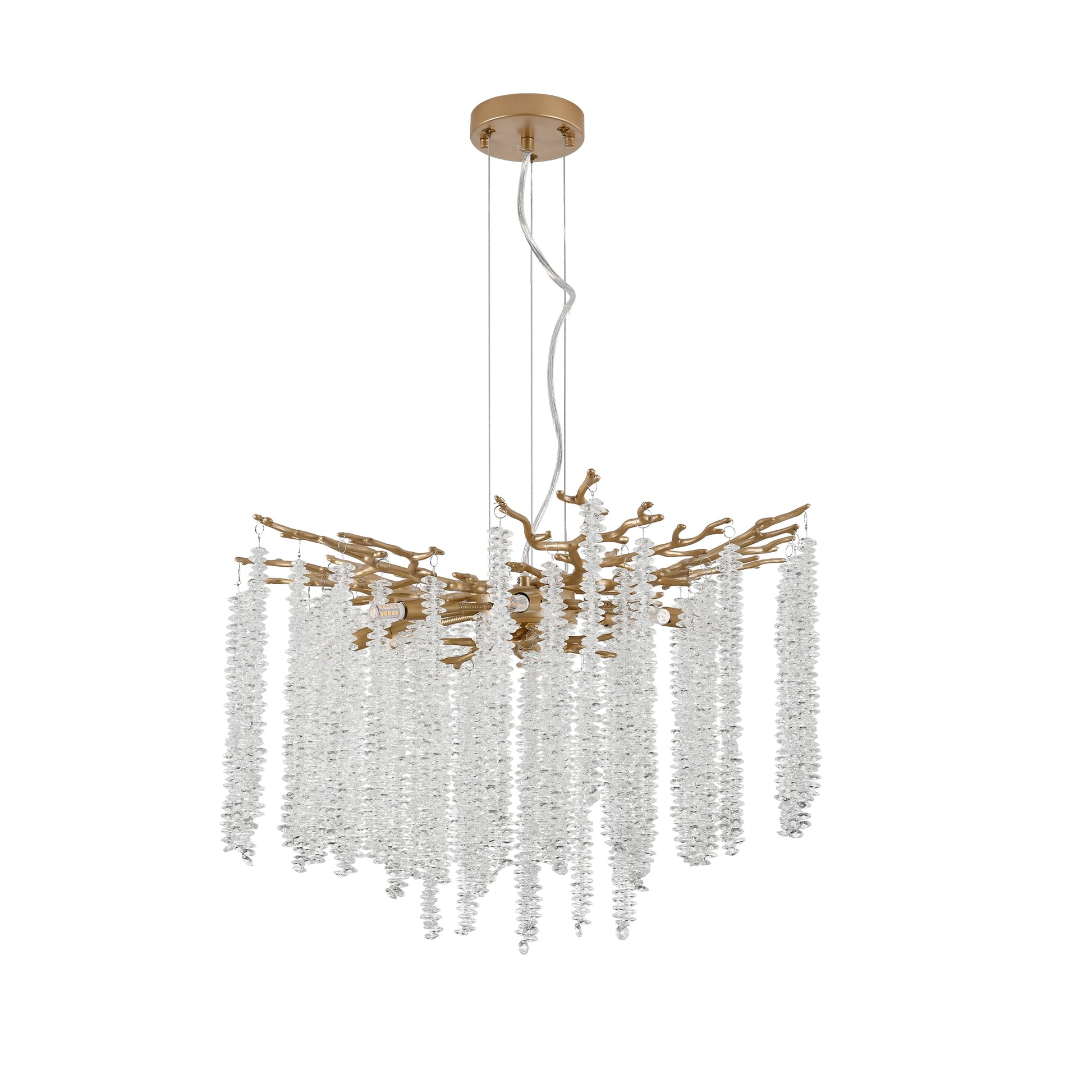 Ayelon 8 -Light Gold Modern/contemporary Tiered Medium Hanging Pendant Light