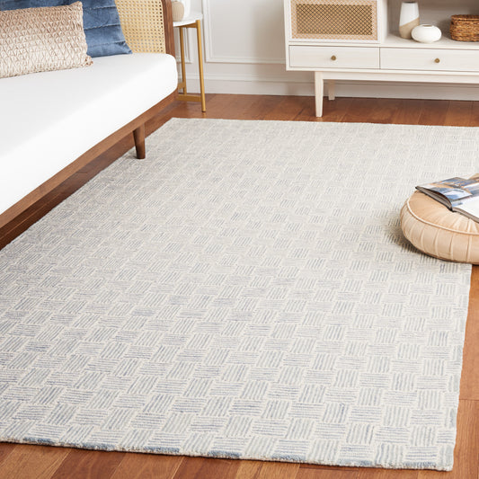Safavieh  Micro-Loop 537 Gray/Ivory Contemporary 5ft x 8ft Medium Rectangle Rug