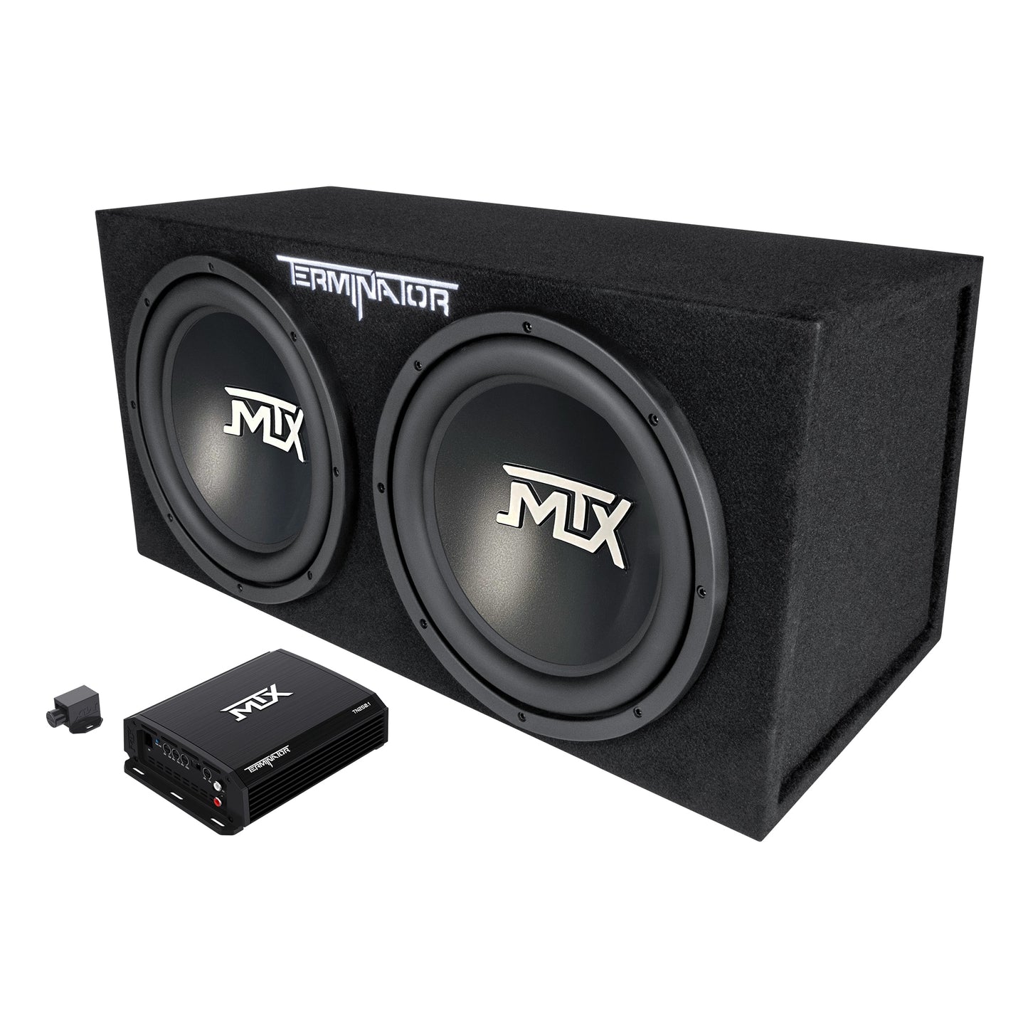 MTX Audio MTX TNP212D2 12 Inches 1200W Dual Loaded Car Subwoofer Audio w/ Sub Box and Amplifier