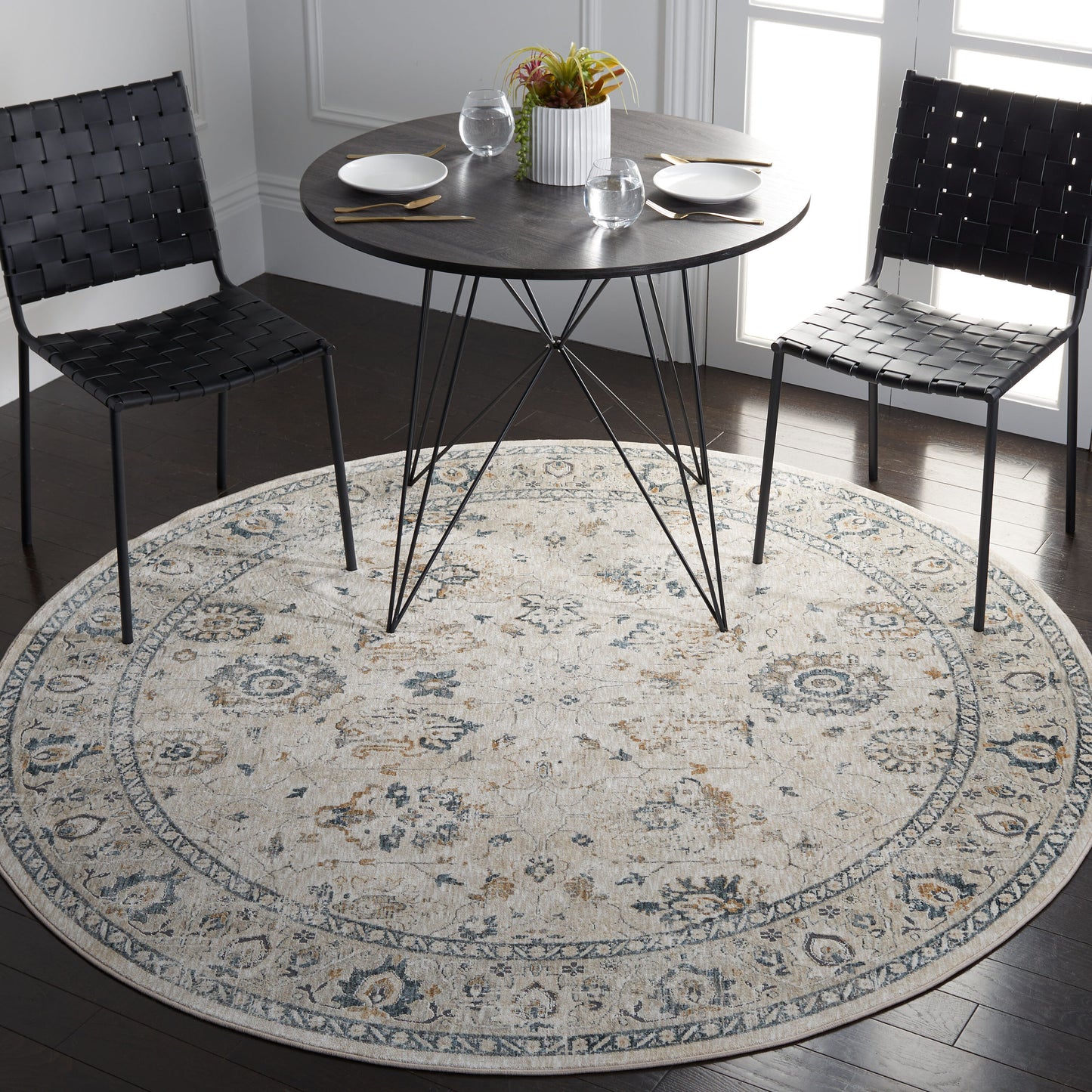 Safavieh Dream 727B Ivory/Light Beige 7 x 7 Round Area rug