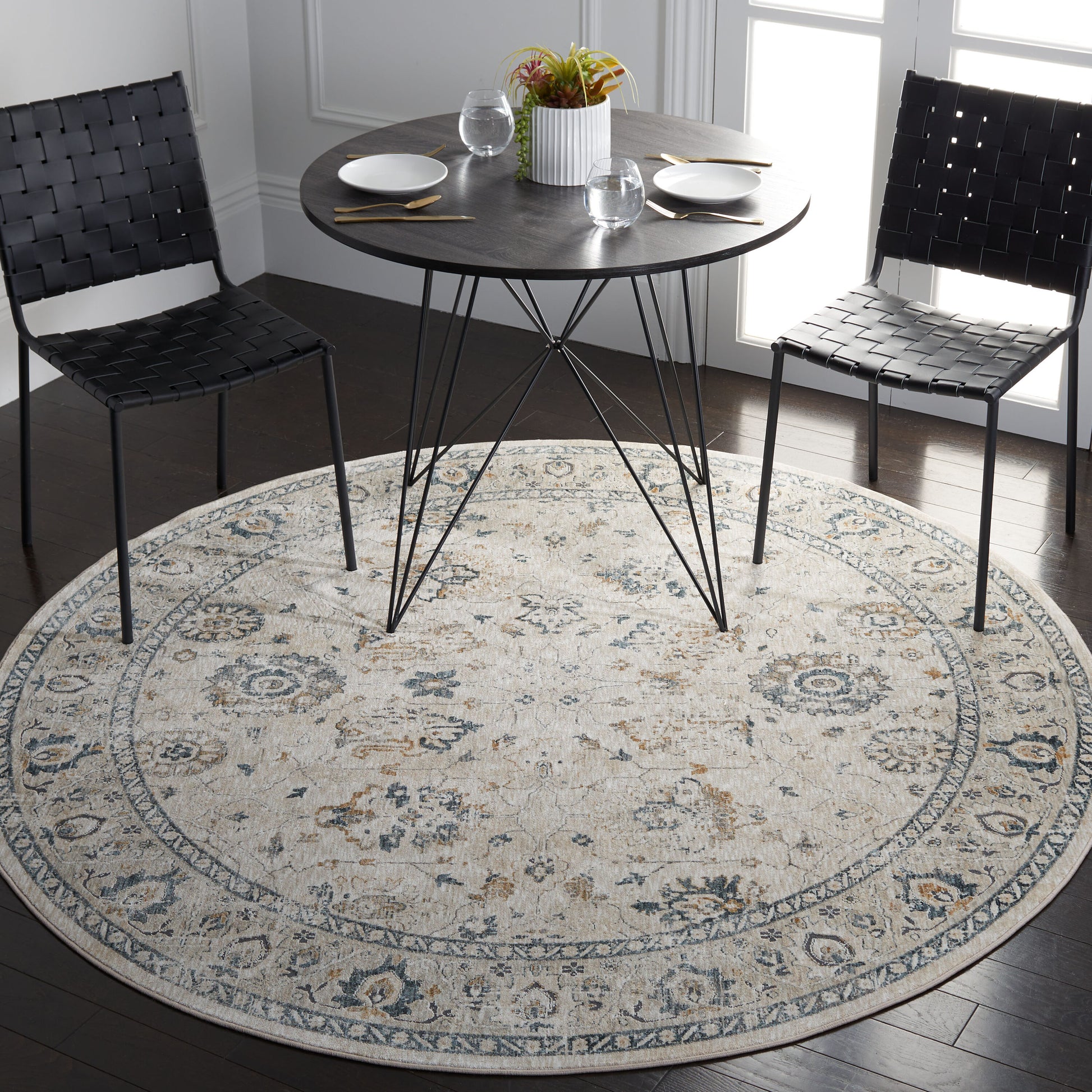 Safavieh Dream 727B Ivory/Light Beige 7 x 7 Round Area rug
