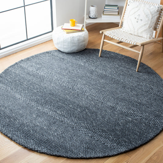 Safavieh  Marbella 556 Charcoal Contemporary 7ft x 7ft Round Rug