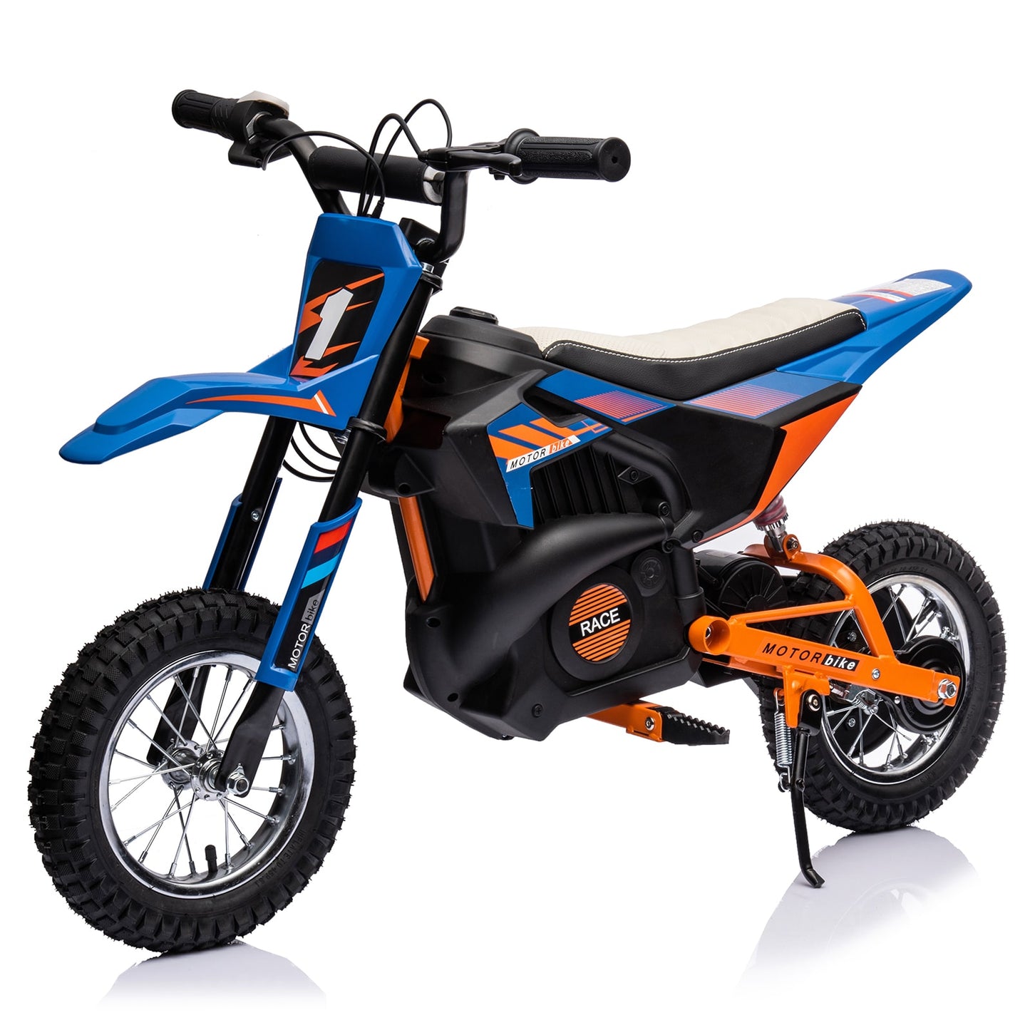 Garvee 24V Kids Electric Dirt Bike/ 13.6MPH w/250W Motor/ Suspension / Pneumatic Tires/ All terrain electric ride on for leisure